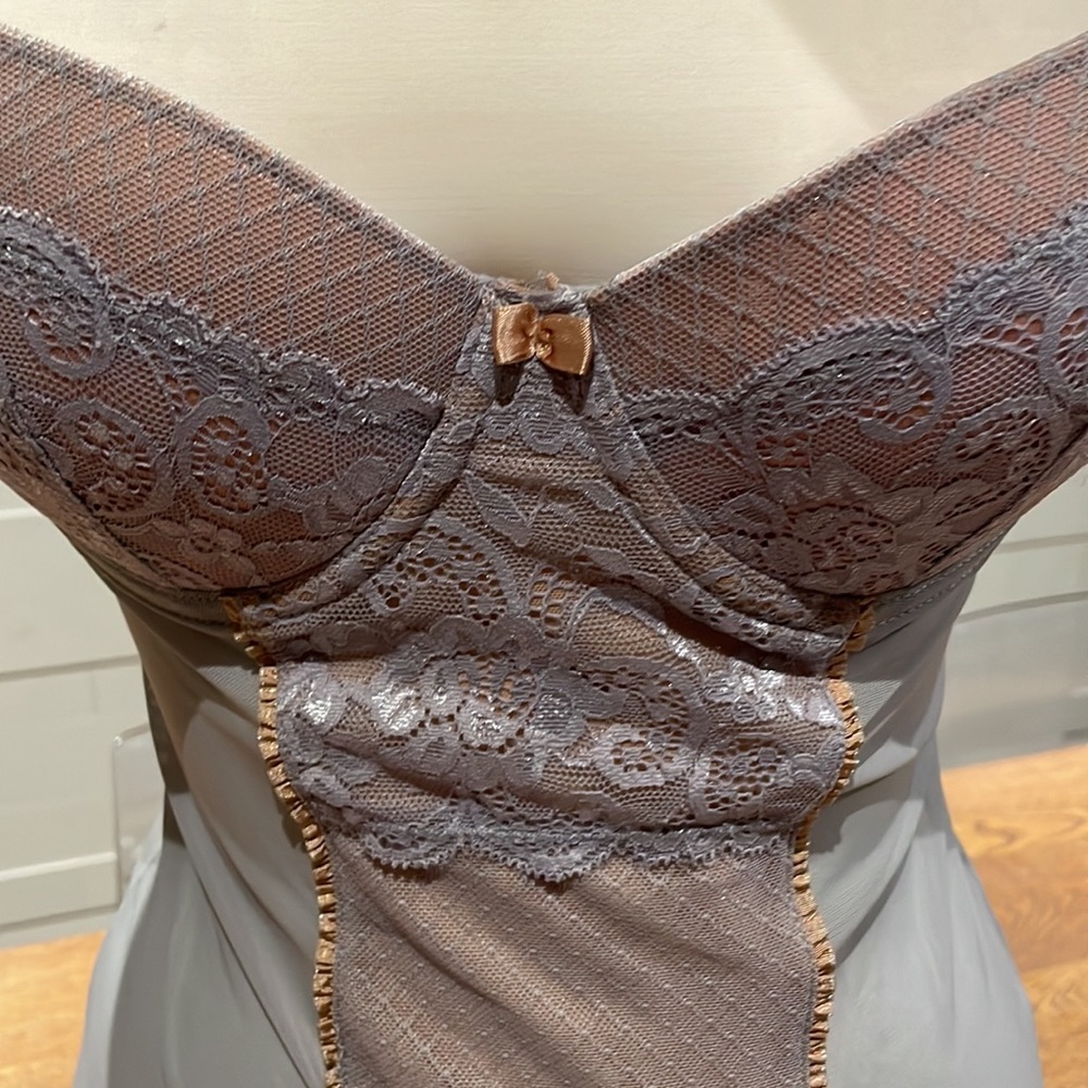 (2/$30) Sophie B Peach & Steel Blue Intimate - Medium